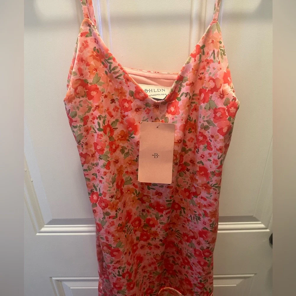 BHLDN by Anthropologie Maria Sleeveless Satin Midi Dress - Picture 2 of 4